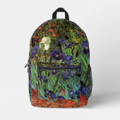 Sac À Dos Imprimé Iris de Vincent van Gogh (Recto)