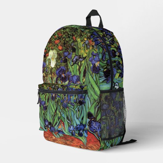 Sac À Dos Imprimé Iris de Vincent van Gogh (Coin arrière droit)