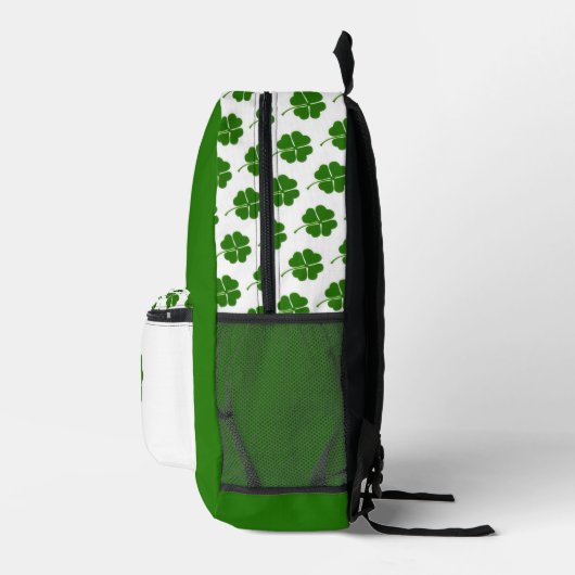 Sac À Dos Imprimé Irish Clover Pattern Backpack (Droite)