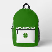 Sac À Dos Imprimé Irish Clover Pattern Backpack (Recto)
