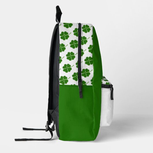 Sac À Dos Imprimé Irish Clover Pattern Backpack (Gauche)