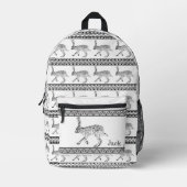 Sac À Dos Imprimé Jackrabbit Sud-Ouest et géométrique Personnalisé (Recto)