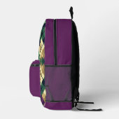 Sac À Dos Imprimé Jacquard Mardi Gras jaune violet vert (Droite)