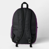 Sac À Dos Imprimé Jacquard Mardi Gras jaune violet vert (Verso)