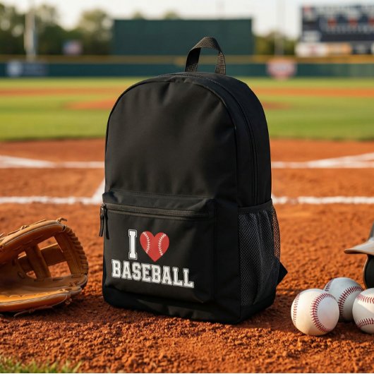 Sac À Dos Imprimé J'adore le baseball