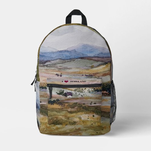 Sac À Dos Imprimé J'adore l'Écosse (Recto)
