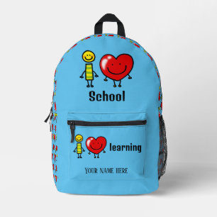 Sac À Dos Imprimé j'aime l'école (nom)