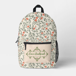 Sac À Dos Imprimé Jardin aux fleurs de Cottagecore