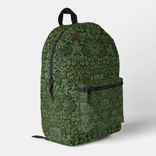 Sac À Dos Imprimé Jardin de fleurs de William Morris - Verts (Coin arrière gauche)