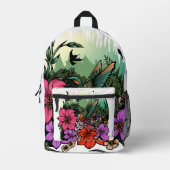 Sac À Dos Imprimé Jardin des colibris (Recto)