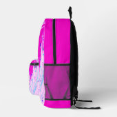 Sac À Dos Imprimé Jardin enchanté Abstrait rose blanc (Droite)