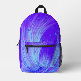 Sac À Dos Imprimé Jardin enchâssé bleu Abstrait