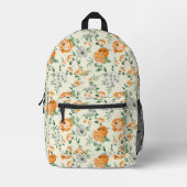 Sac À Dos Imprimé Jardin Jaune doux motif floral (Recto)