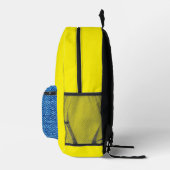 Sac À Dos Imprimé Jaune denim paon (Droite)