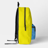 Sac À Dos Imprimé Jaune denim paon (Gauche)