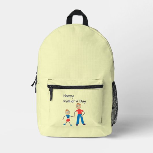 Sac À Dos Imprimé Jaune Fête des pères (Recto)