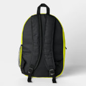 Sac À Dos Imprimé Jaune fluorescent aucune initiale de couleur solid (Verso)