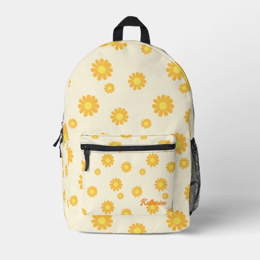 Sac À Dos Imprimé Jaune marguerite (Recto)