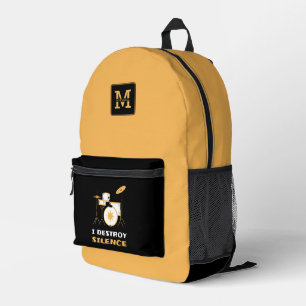 Sac À Dos Imprimé Je Détruis Silence Funny Drummer