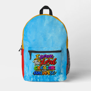 Sac À Dos Imprimé Je sers le Créateur