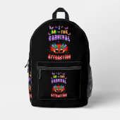 Sac À Dos Imprimé Je Suis L'Attraction Du Carnaval (Recto)