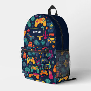 Sac À Dos Imprimé Jeu vidéo Vintage Gamer Retro Nom personnalisé