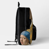 Sac À Dos Imprimé Johannes Vermeer - Fille avec une oreille perle (Gauche)
