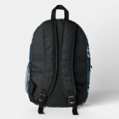 Sac À Dos Imprimé Joli bleu Nature Motif Monogrammes Initiales (Verso)