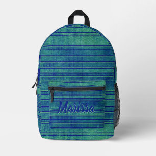 Sac À Dos Imprimé Joli bleu vert Motif d'aquarelle désagréable