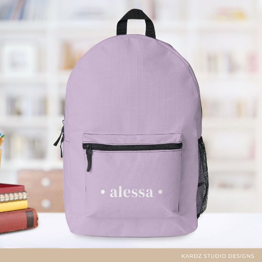 Sac À Dos Imprimé Joli Cartable Scolaire Fille Lavande