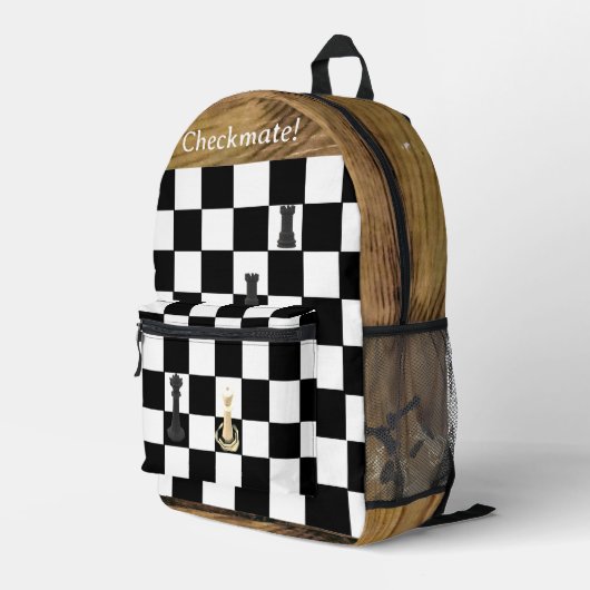 Sac À Dos Imprimé Joli jeu d'échecs personnalisable (Coin arrière droit)