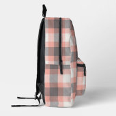 Sac À Dos Imprimé Joli Moderne Pêche Vérifier Lit Monogramme Plaid I (Gauche)