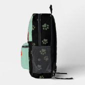 Sac À Dos Imprimé Joli Monogramme Initiales Enfants Chat (Droite)