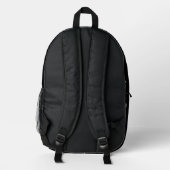 Sac À Dos Imprimé Joli Monogramme Initiales Enfants Chat (Verso)