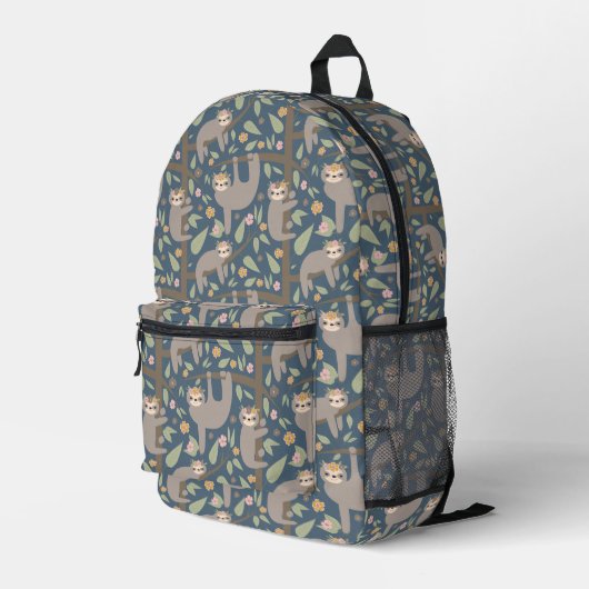 Sac À Dos Imprimé Joli Motif de fentes florales (Coin arrière droit)