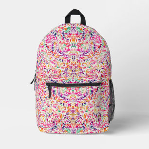 Sac À Dos Imprimé Joli motif de fleurs colorées classiques