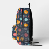 Sac À Dos Imprimé Joli Motif Planète Souriante (Droite)