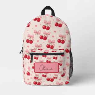 Sac À Dos Imprimé Joli nœud rose cerise Coquette rentrée scolaire 20