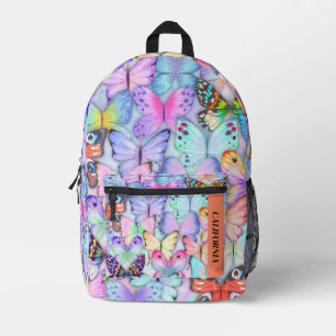 Sac À Dos Imprimé Joli papillon aquarelle motif élégant violet