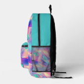 Sac À Dos Imprimé Joli Pastel Holographique Arc-en-ciel métallique (Droite)