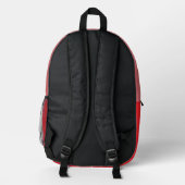 Sac À Dos Imprimé Joli patch brodé de monogramme rouge plaid de Buff (Verso)