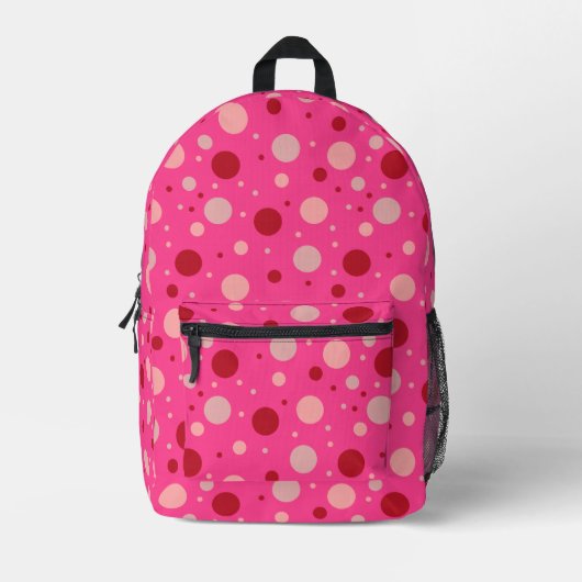 Sac À Dos Imprimé Joli point rose chaud fille (Recto)