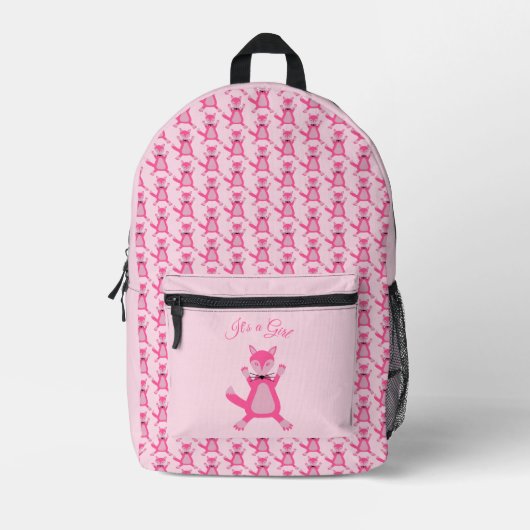 Sac À Dos Imprimé Joli rose bébé fille Fox Custom Genre Révéler (Recto)