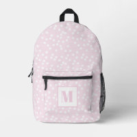 Joli rose et blanc À petits pois Monogrammes enfan