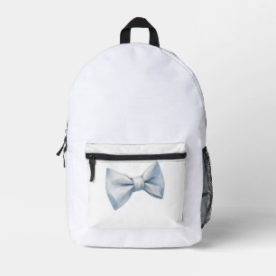 Sac À Dos Imprimé Joli Ruban Bleu Clair À Nœud Papillon Aquarelle Co