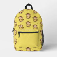 Joli Singe Drôle Avec Motif Banane