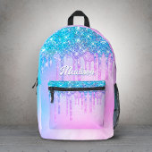 Sac À Dos Imprimé Joli violet Parties scintillant Turquoise Drivers