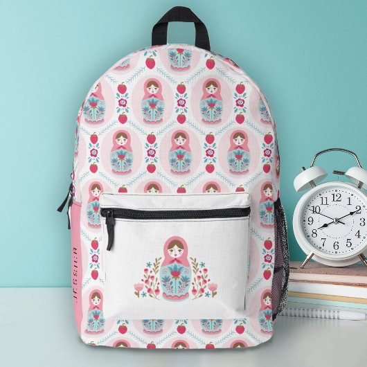 Sac À Dos Imprimé Jolie école de filles roses