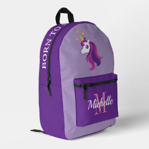 Sac À Dos Imprimé Jolie fille licorne rose magique rentrée scolaire