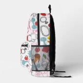 Sac À Dos Imprimé Jolie fille Whimsical Power Doodle Retro (Droite)
